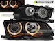 Φανάρια Angel Eyes Εμπρός Μαύρα Bmw E46 Coupe 01-03 Lpbm82
