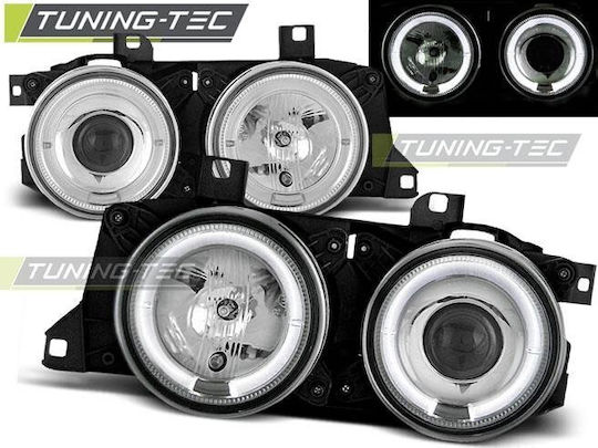 Φανάρια Angel Eyes Εμπρός Χρώμια Bmw Ε34 89-95 Lpbm50