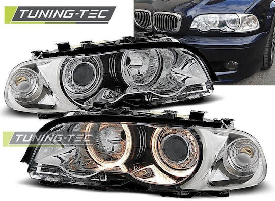 Becuri Auto Ochi De Înger Frontale Cromate BMW E46 Coupe Cabrio 98-01 Lpbm33