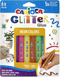 Carioca Fluo Kleber Glitzer Mehrfarbig 6gr 10.5ml
