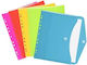 Folder Button Snap Viquel Holes Classification A4 Fluorescent Colors 151731