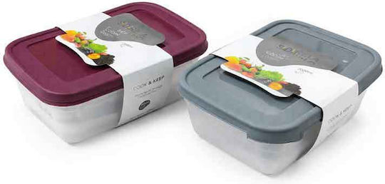 Sidirela Set Plastic Lunch Boxes 2 Pieces