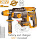 Ingco CRHLI20248 Cordless Brushless 20V Solo Rotary Hammer with SDS Plus Socket