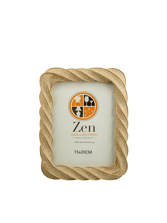 Zen Collection Plastic Photo Frame With Beige F...