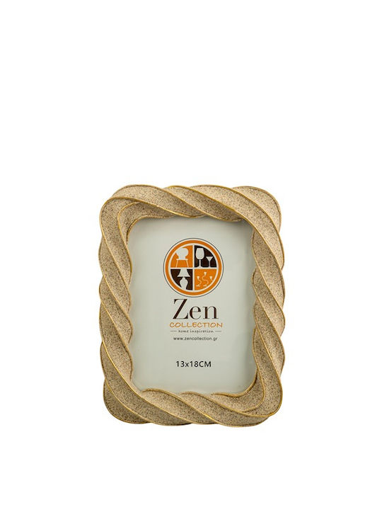 Zen Collection Plastic Photo Frame With Beige F...