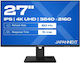 Japannext IPS270UHD60F IPS HDR Монитор 27" 4K 3840x2160 с Време на реакция 8ms GTG