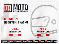 O-moto Cleaning Wipes Helmets Wet Dry Set O-moto Cleaning Wipes Helmets Wet Dry Set