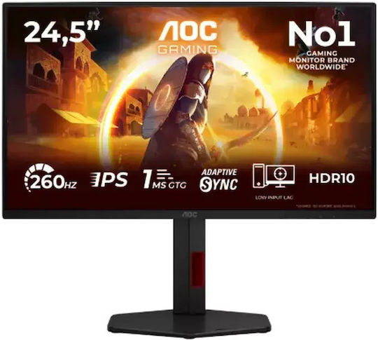 AOC 25G4ZR IPS HDR Gaming Монитор 24.5" FHD 1920x1080 260Hz с Време на реакция 1ms GTG
