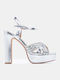 Sandals with Strass Silver
