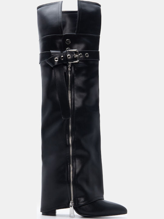 Wildleder Damenstiefel Über dem Knie Schwarze