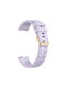 Silicone Strap Ocean Pattern Rose Gold Clasp Garmin Vivoactive 4S Vivomove 3S Light Purple