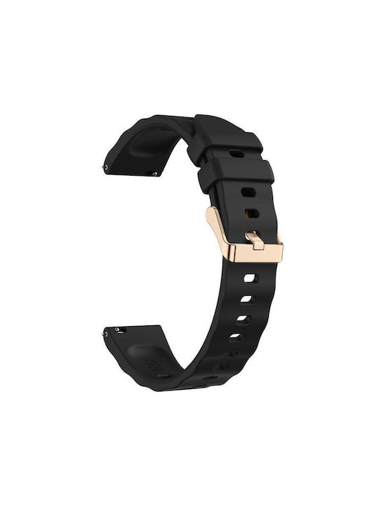Silicone Strap Ocean Pattern Rose Gold Clasp Xiaomi Watch S4 41mm Black