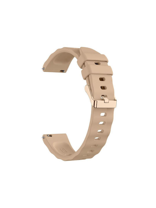 Silicone Strap Ocean Pattern Rose Gold Clasp Xiaomi Watch S4 41mm Apricot