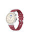 Λουράκι Σιλικόνης Ocean Pattern Ασημί Κούμπωμα Xiaomi Watch S4 41mm Wine Red