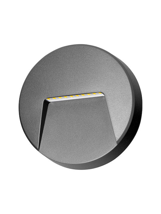 Adviti Wandmontiertes Außenbeleuchtung LED IP65 3W mit Natürliches Weiß Licht