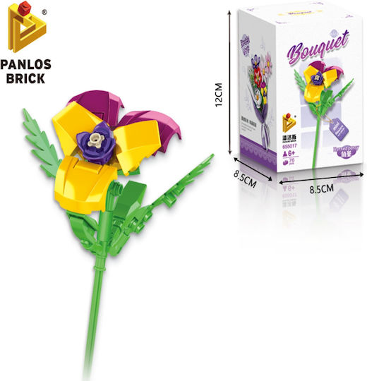 Panlos Cuburi de Construcții 655017 Floare Panseluță 6+ Ani 76 Buc