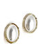 Dorian Gray Earrings with Clip Made of Gold Plated Steel with Pearls