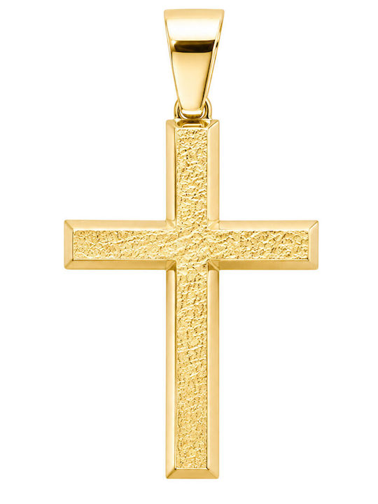 Senzio Belibasakis Men's Gold Cross 9K with Chain