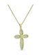 Ortaxidis Gold Cross 14K Double Sided with Chain