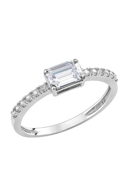 Ioannis Kosmima Women's Ring with Zircon in 9K White Gold