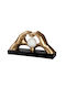 Gilde Dekoratives Tischlicht LED Herz 7,5x29,5x15cm