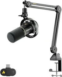 Maono PD200WS Microfon Dinamic XLR / USB Montat pe Amortizoare pentru Vocale