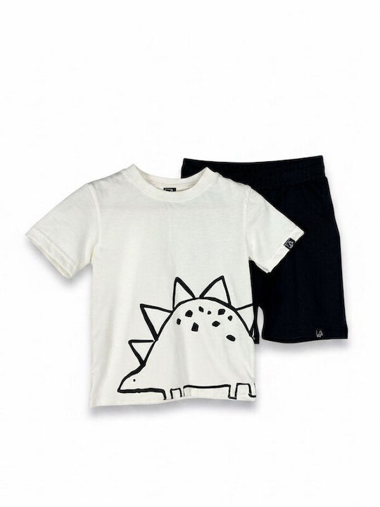 Kids Set with Shorts Summer 2 Pieces White