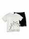 Kids Set with Shorts Summer 2 Pieces White