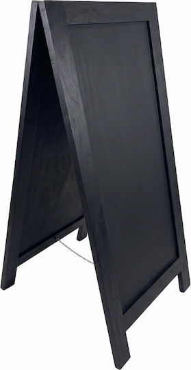 Wooden Chalk Board Heavy Type 17kg 65x140cm Double-Sided Black