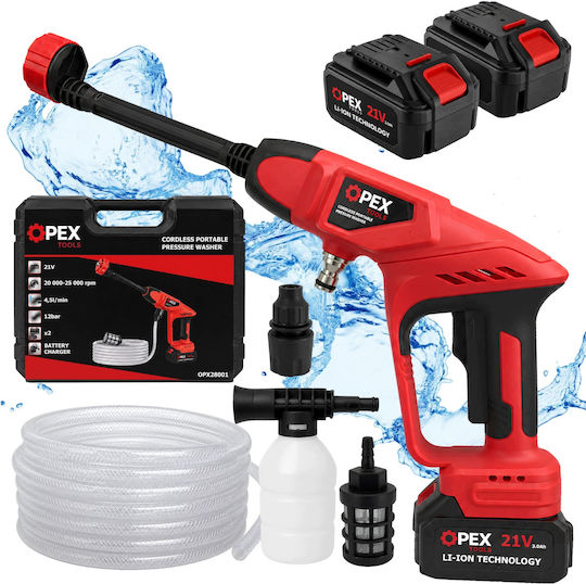Verk Group Battery Pressure Washer 21V 2x3Ah with Pressure 12bar