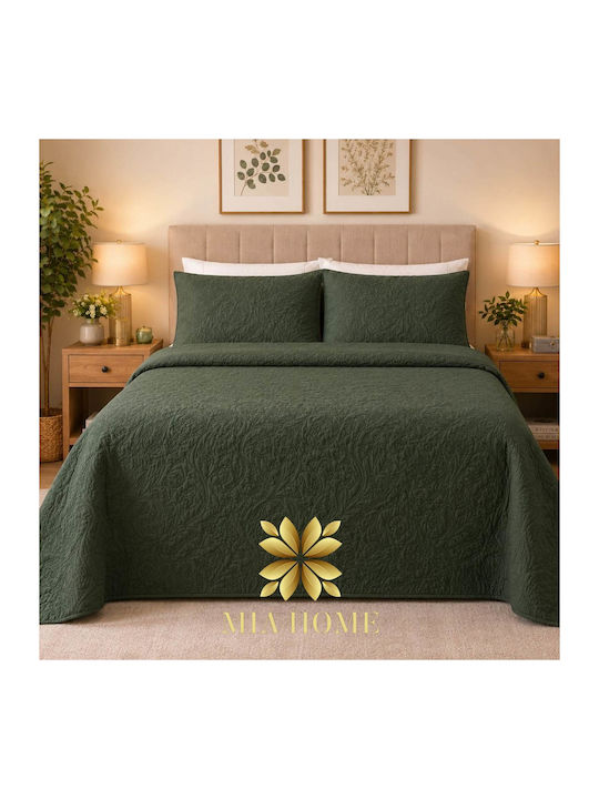 Mia Home Tagesdecken Übergröße Olive 220x240cm