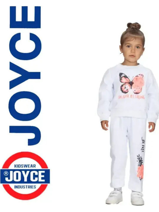 Joyce Kinder Trainingsanzüge Weiß 2 Stücke