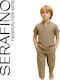 Kids Sweatpants Set Brown 2 Pieces