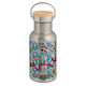 Koupakoupa Forky Stainless Steel Thermos Bottle 350ml Grey with Mouthpiece Handle and Straw