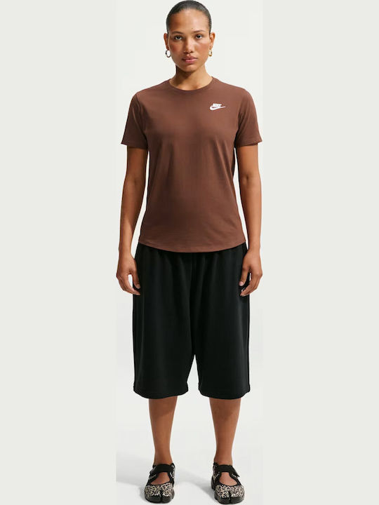 Nike Nsw Club Γυναικείο Καλοκαιρινό Crop Top Λι...