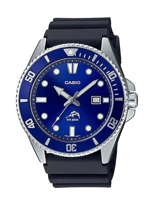 Casio Men's Watch 44mm Battery with Black Rubber Strap