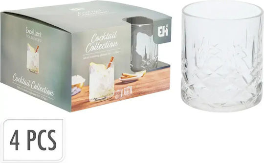 Koopman Whiskey Cocktail Drinking Glass Set from Glass 350ml Koopman CC7002020 4 Pieces