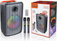 Karaoke Speaker with Wireless Microphones and Lighting Effects SING-E ZQS12156S 079109 Black