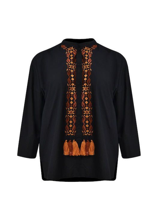 Long Sleeve Women's Shirt Black 8644.3067.NETTO