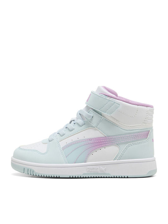 PUMA Rebound V6 Adidasi copii Inalta Turcoaz PUMA Rebound V6 Adidasi copii Inalta Turcoaz