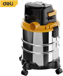 Deli Rechargeable Wet-Dry Vacuum Without Charger and Battery with Stainless Steel Drum 20lt