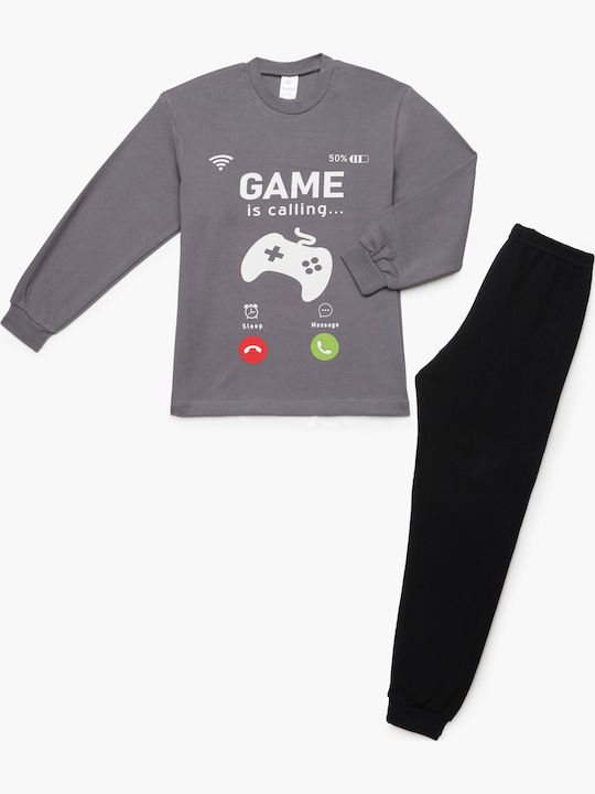 Pretty Baby Kids Winter Nightwear Grey-Black