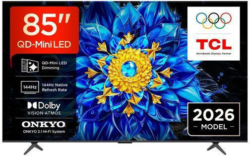 TCL Smart Τηλεόραση 85" 4K UHD QD-Mini LED P8L HDR (2026) 85P8L