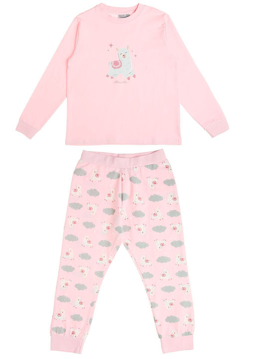 Alouette Kinder-Nachtwäsche Winter Baumwoll Rosa