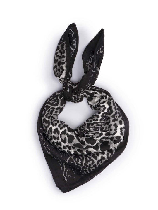 Mat Fashion Şal Pentru Femei Negru 0043.8276.N-black-animal-print