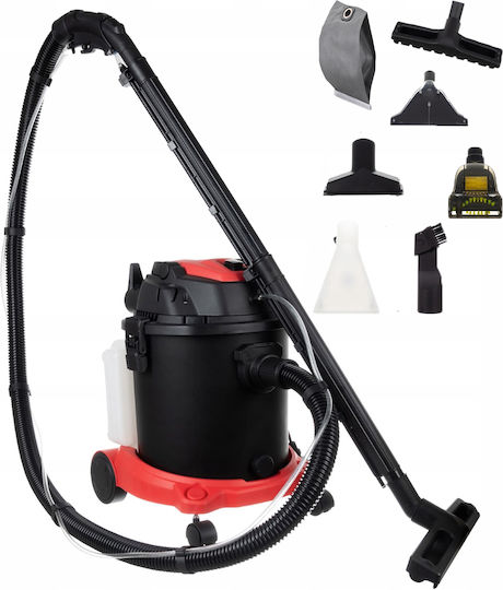 Aspirator Umed-Uscat 1600W cu Recipient Din Inox 20lt Negru