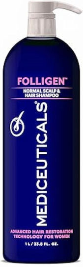 Mediceuticals Womens Folligen Shampoo Hair Loss 1000ml