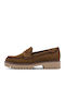 Δερμάτινα Γυναικεία Loafers σε Καφέ Χρώμα