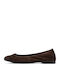 Wildleder Damen Ballerinas in Braun Farbe