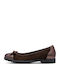 Suede Damen Ballerinas in Braunen Farbe